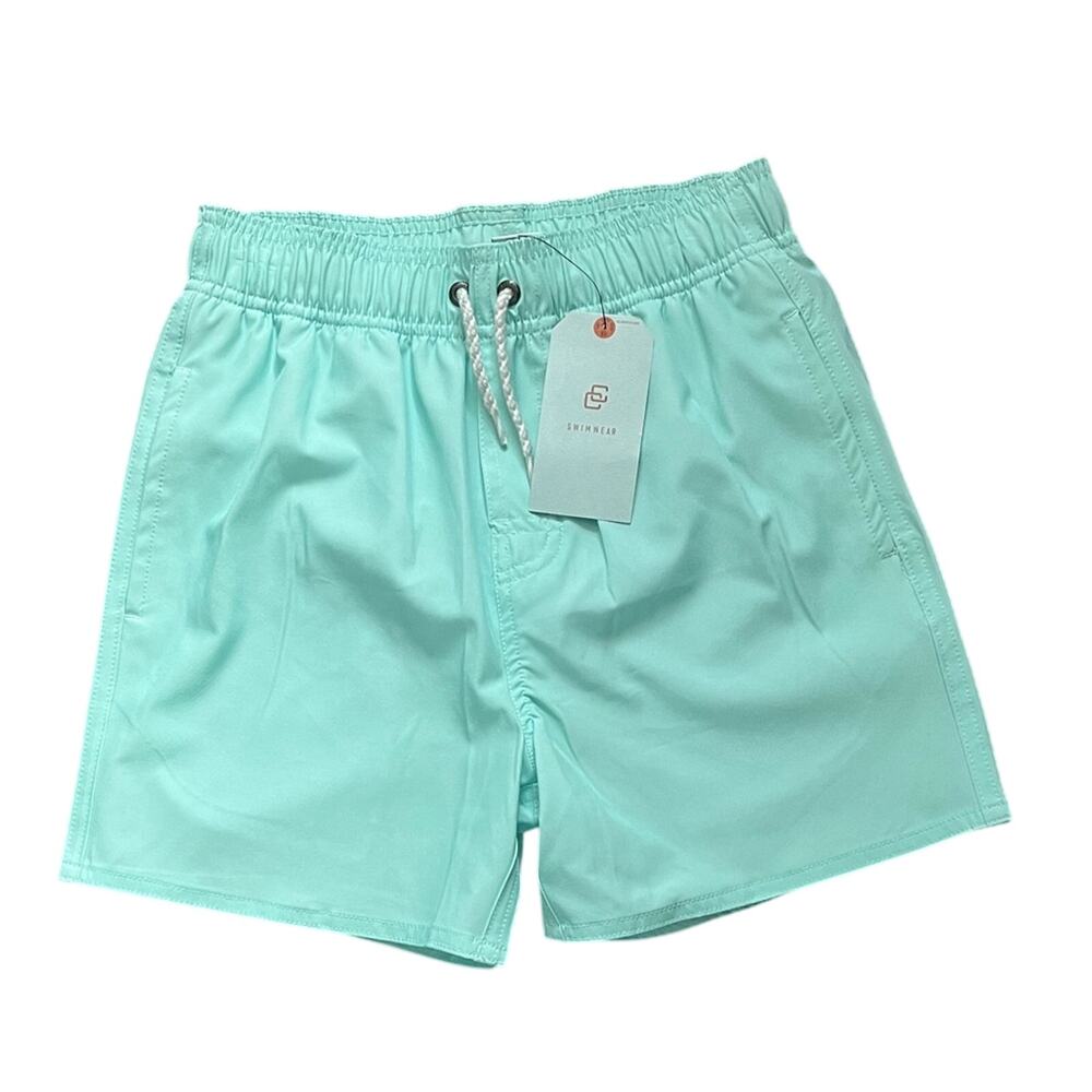 Class Club Drawstring Elastic Waist Mesh Lined Synthetic Green Shorts 10/12T